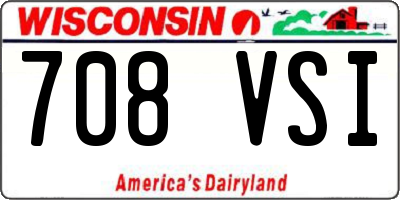 WI license plate 708VSI