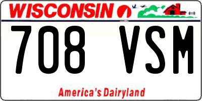 WI license plate 708VSM