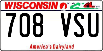 WI license plate 708VSU