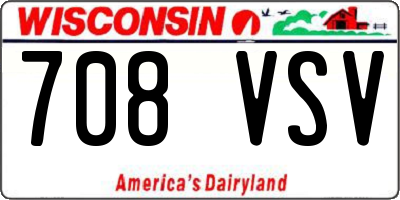 WI license plate 708VSV