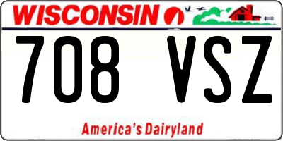 WI license plate 708VSZ