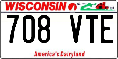 WI license plate 708VTE