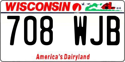WI license plate 708WJB
