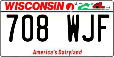 WI license plate 708WJF