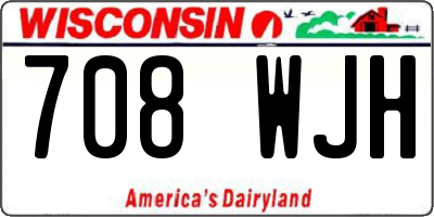 WI license plate 708WJH