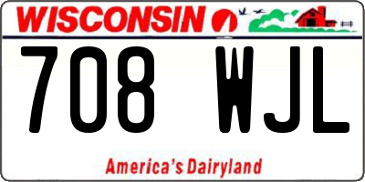 WI license plate 708WJL