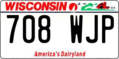 WI license plate 708WJP
