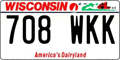 WI license plate 708WKK
