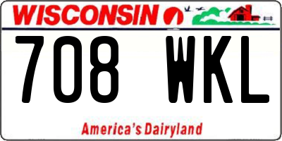 WI license plate 708WKL