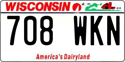 WI license plate 708WKN