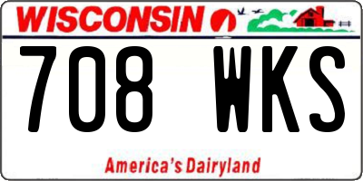WI license plate 708WKS