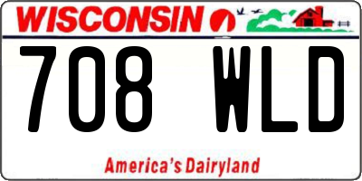 WI license plate 708WLD