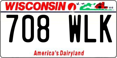 WI license plate 708WLK