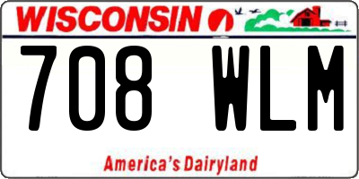 WI license plate 708WLM