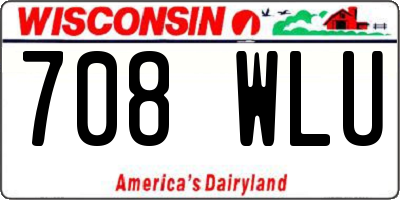 WI license plate 708WLU