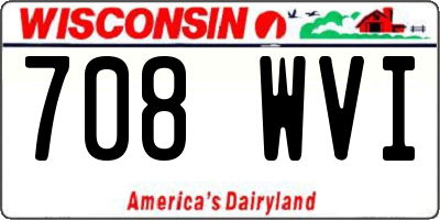 WI license plate 708WVI