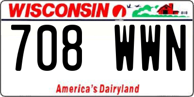WI license plate 708WWN