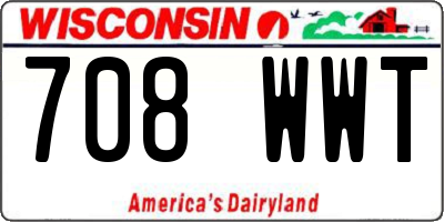 WI license plate 708WWT