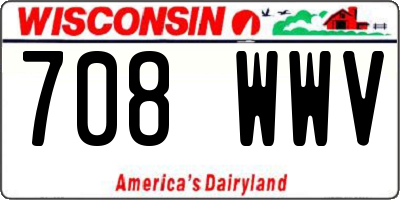 WI license plate 708WWV