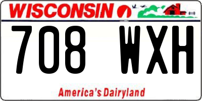 WI license plate 708WXH
