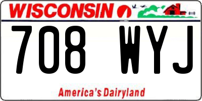 WI license plate 708WYJ