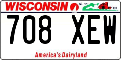 WI license plate 708XEW