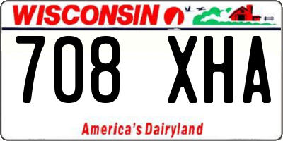 WI license plate 708XHA