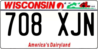 WI license plate 708XJN