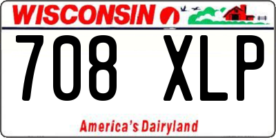 WI license plate 708XLP
