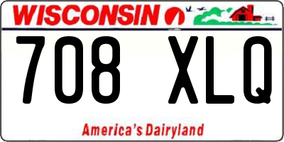 WI license plate 708XLQ