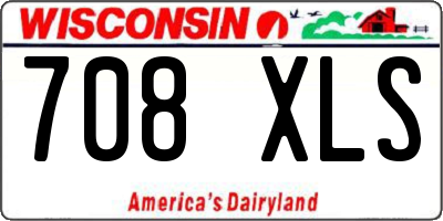 WI license plate 708XLS