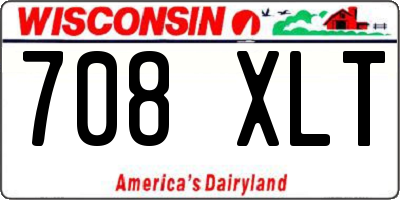 WI license plate 708XLT