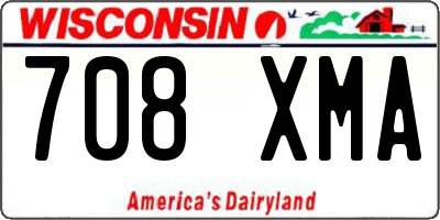 WI license plate 708XMA