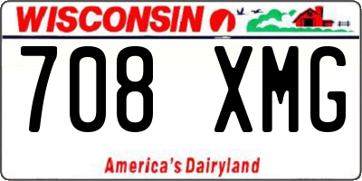 WI license plate 708XMG