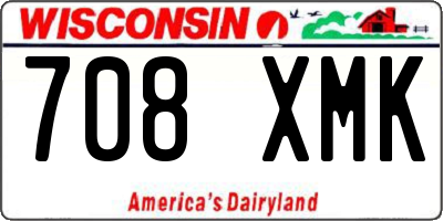 WI license plate 708XMK