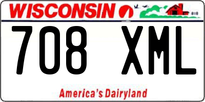 WI license plate 708XML