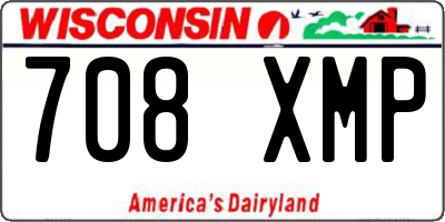 WI license plate 708XMP