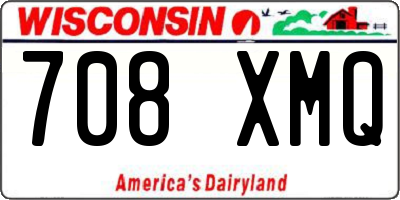 WI license plate 708XMQ