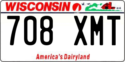 WI license plate 708XMT
