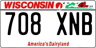 WI license plate 708XNB