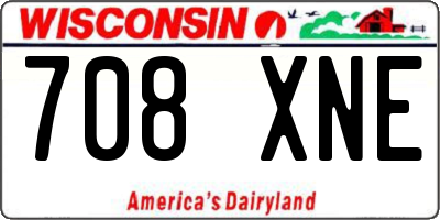 WI license plate 708XNE