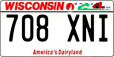 WI license plate 708XNI