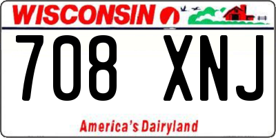 WI license plate 708XNJ