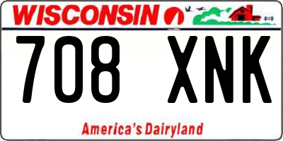 WI license plate 708XNK