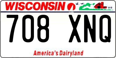 WI license plate 708XNQ