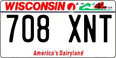 WI license plate 708XNT