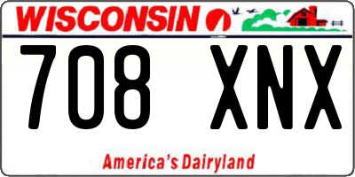 WI license plate 708XNX