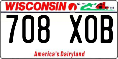 WI license plate 708XOB
