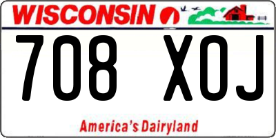 WI license plate 708XOJ