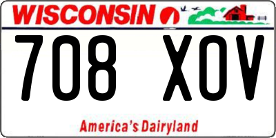 WI license plate 708XOV